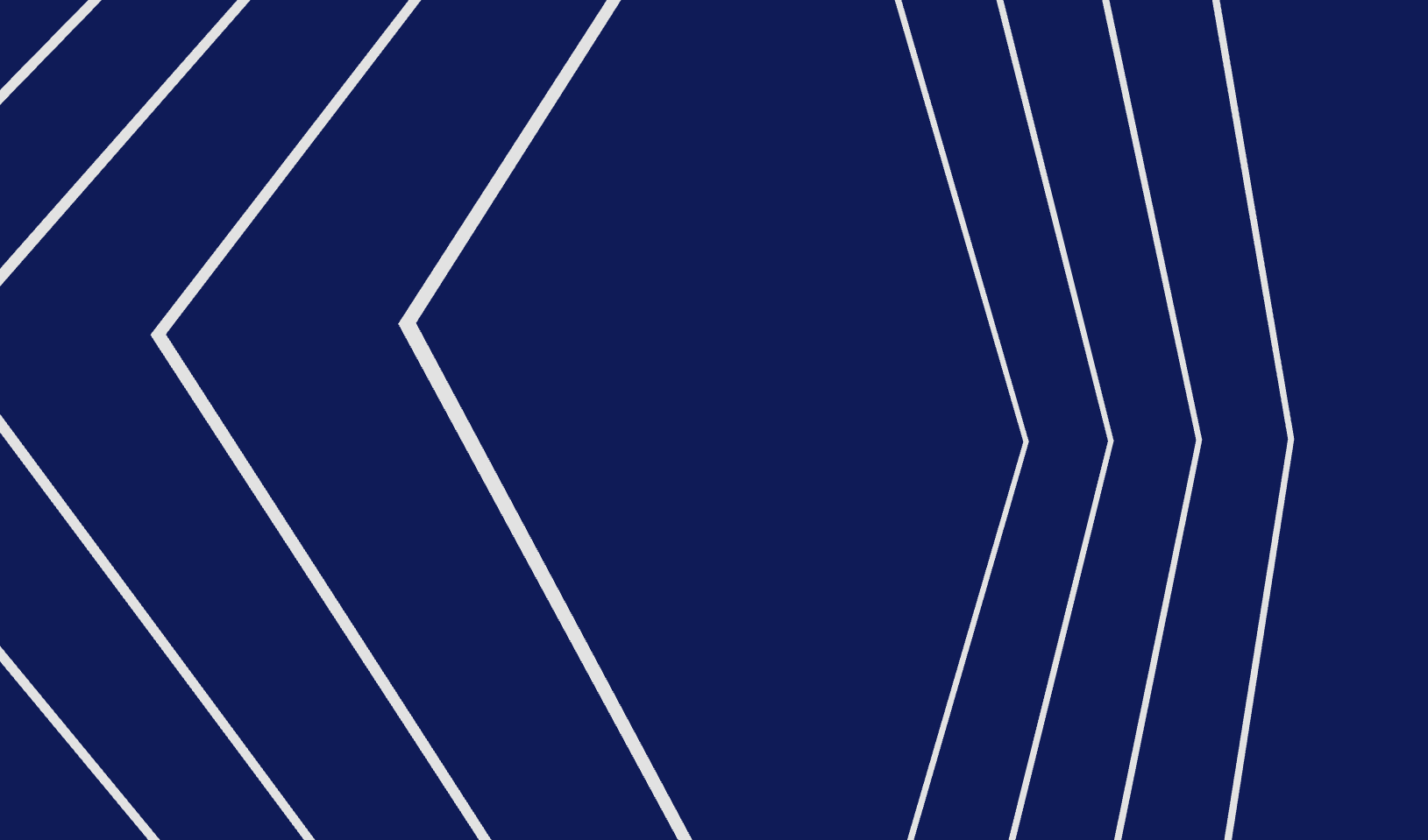 White angular lines forming large geometric arrows on a dark blue background.