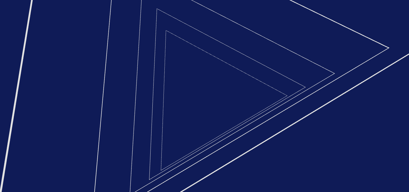 Nested triangular outlines forming an angled geometric pattern on dark blue.