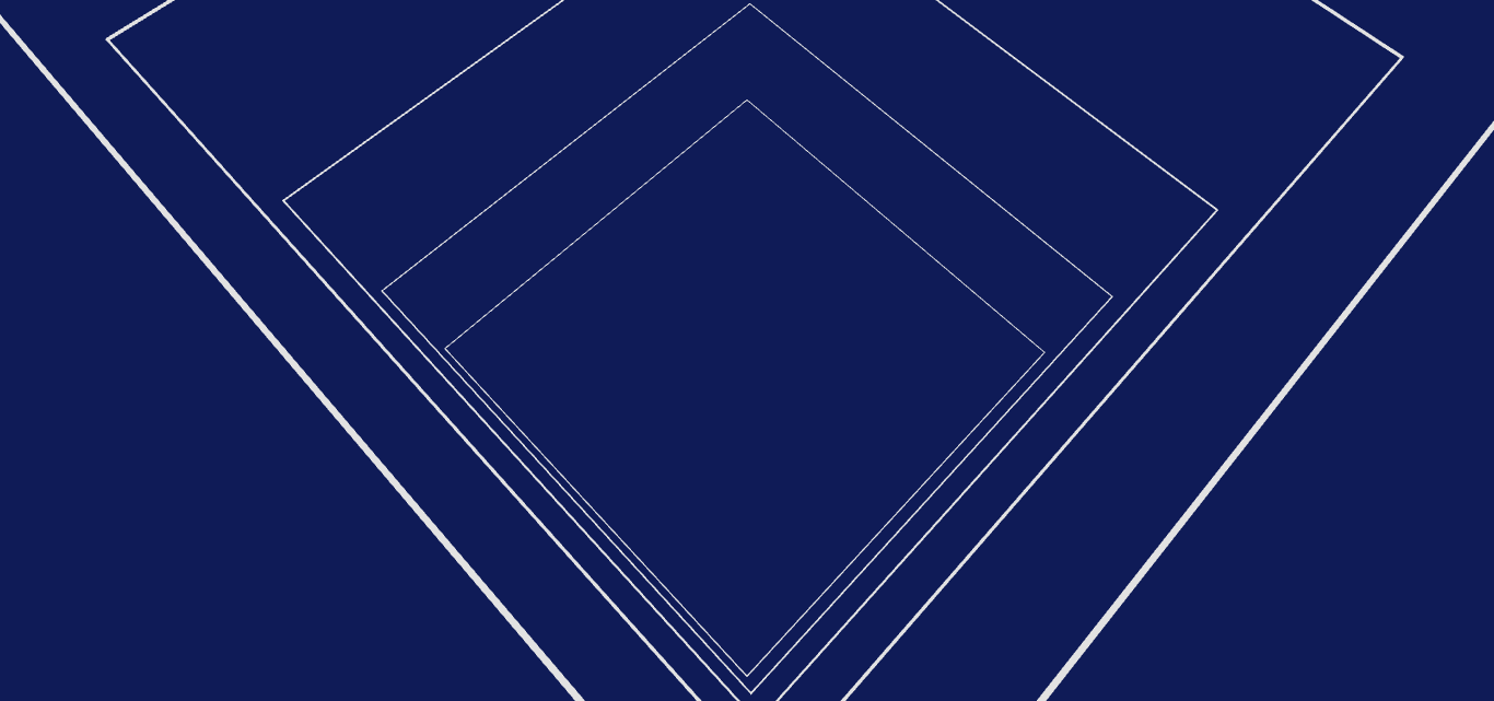 Layered white diamond outlines forming a symmetrical geometric pattern on navy blue.