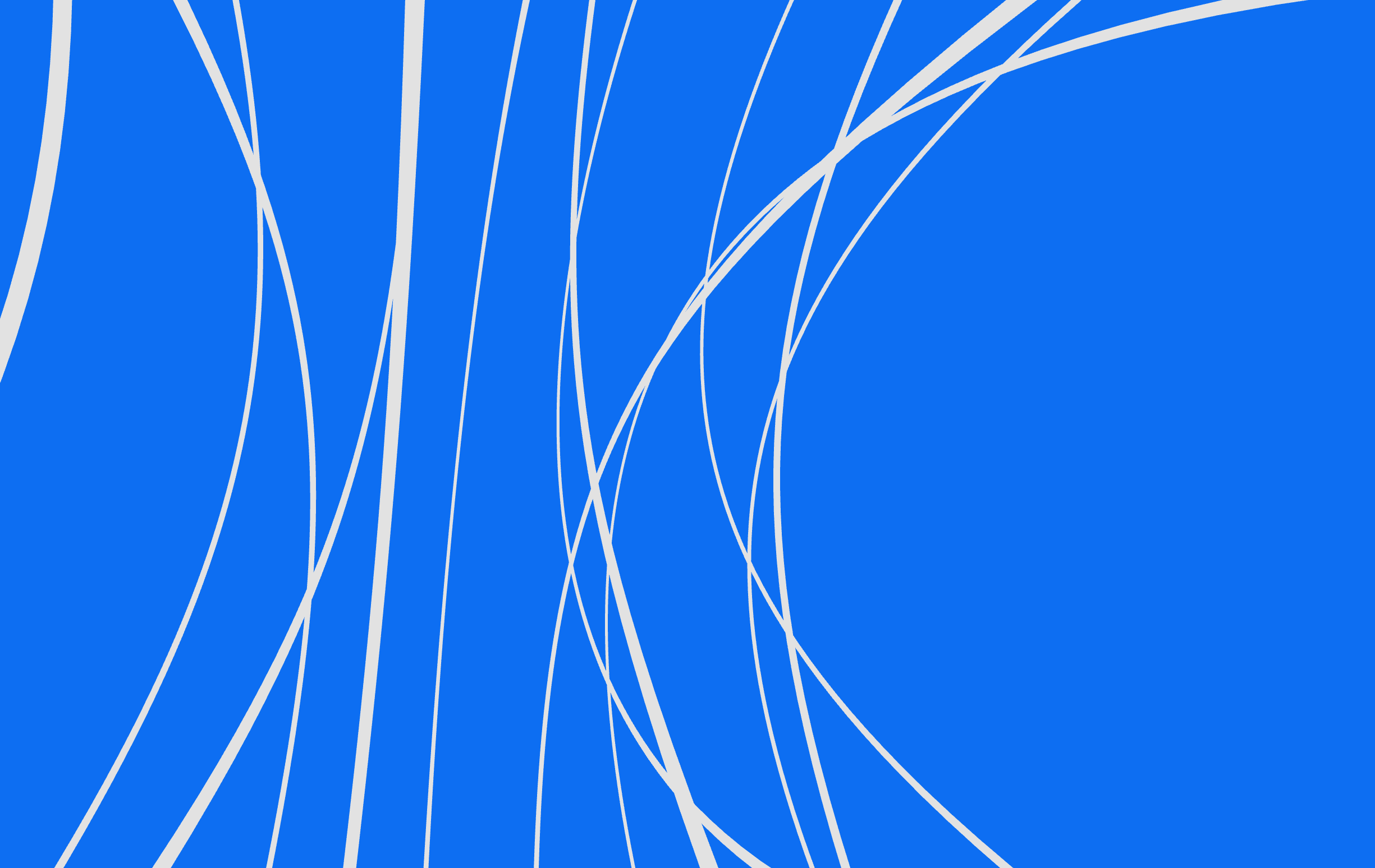 Dark blue abstract background with overlapping white curved lines.