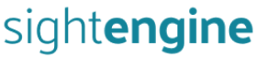 Sightengine logo in teal lowercase text on transparent background