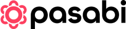 Pasabi logo with pink circular icon and black text on white background